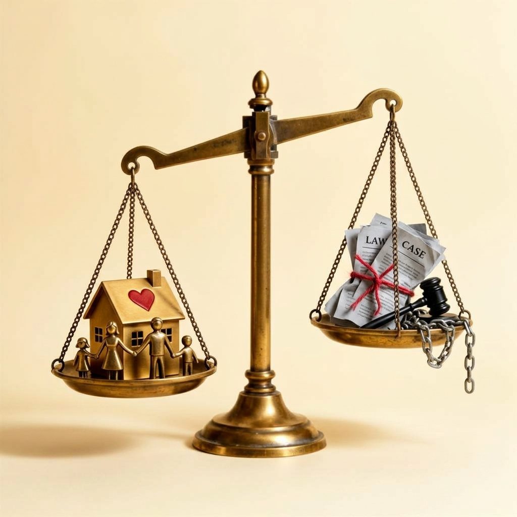 Scale of justice tipped in favour of family, outweighing the burden of legal documents